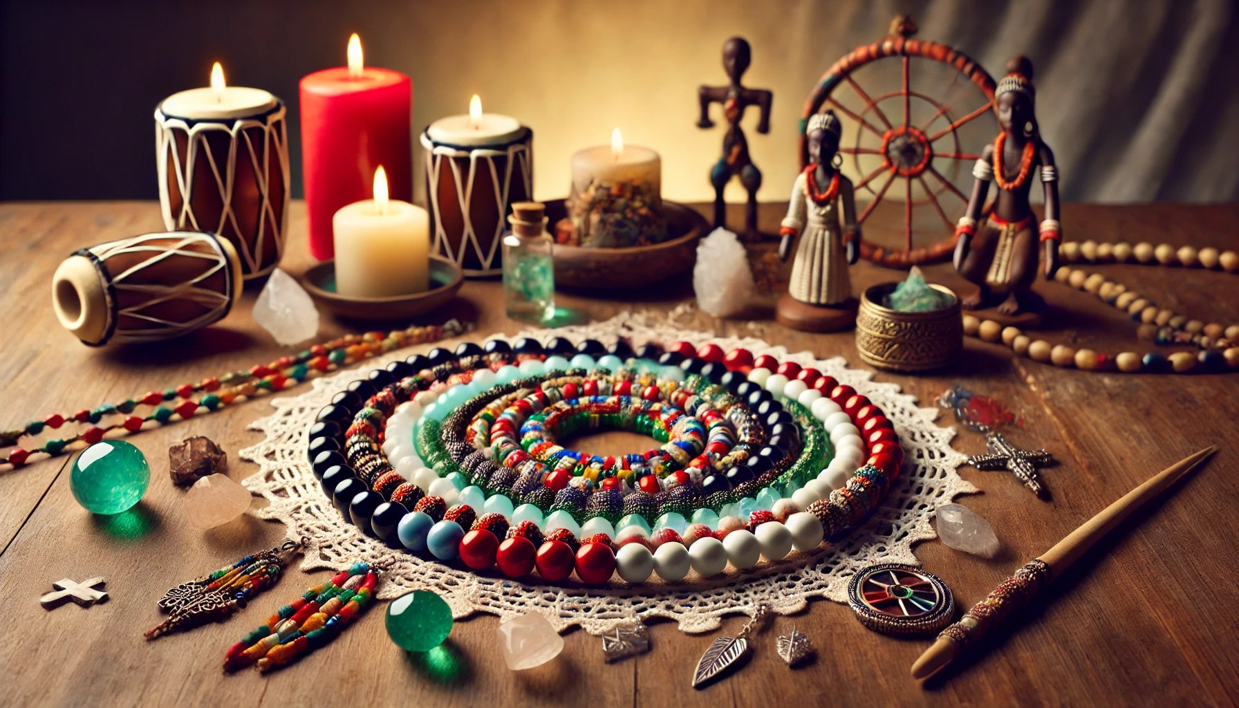 Las guías espirituales, también conocidas como collares o rosarios en Umbanda y Quimbanda, son mucho más que simples accesorios