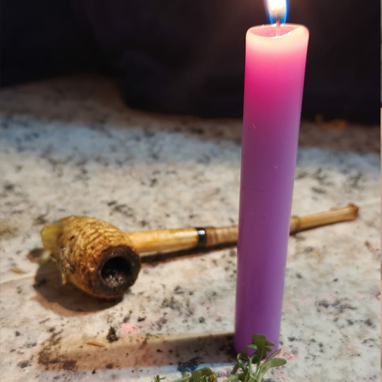 Pipa y vela rapé seu ze
