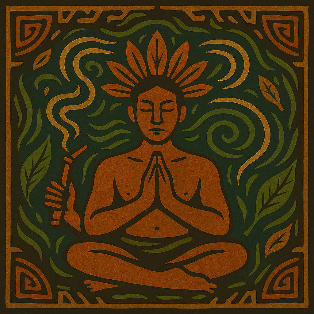 Spiritual representation of Hapé Ventania as a sacred tool for energetic liberation